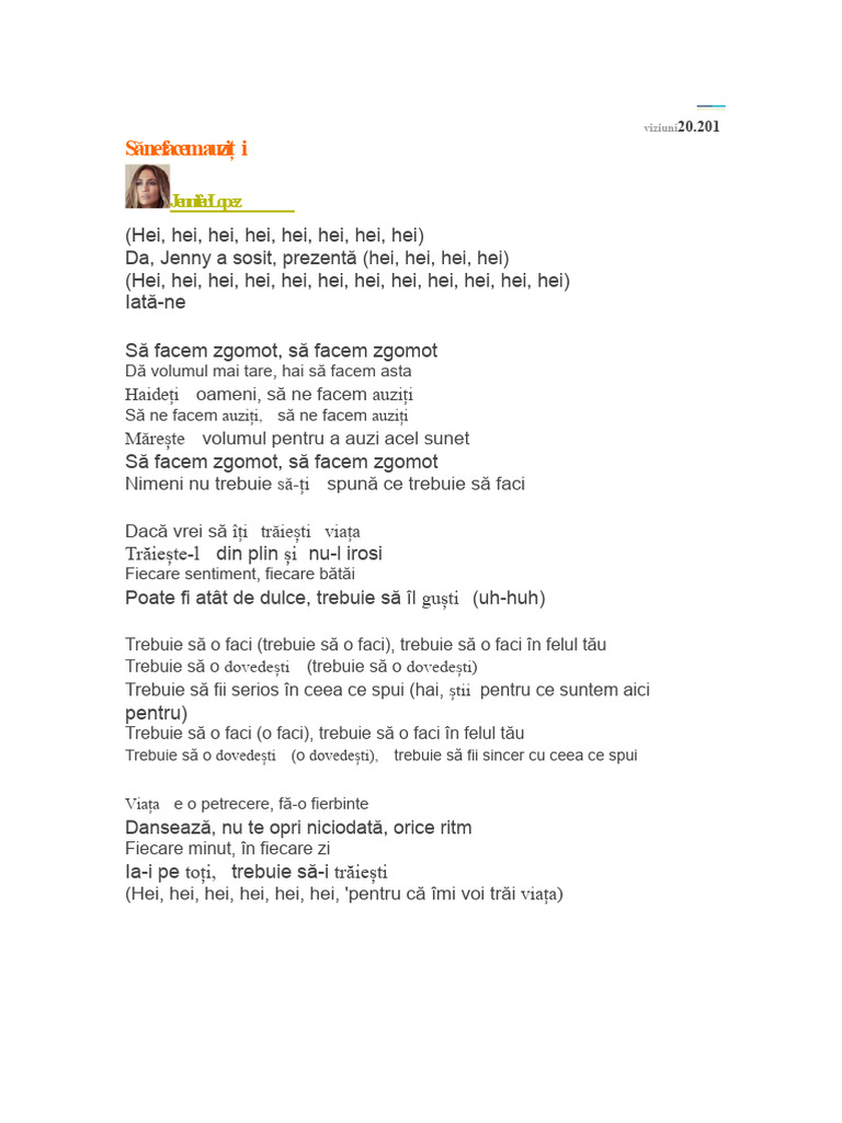 Letra 3 - Jlo | PDF
