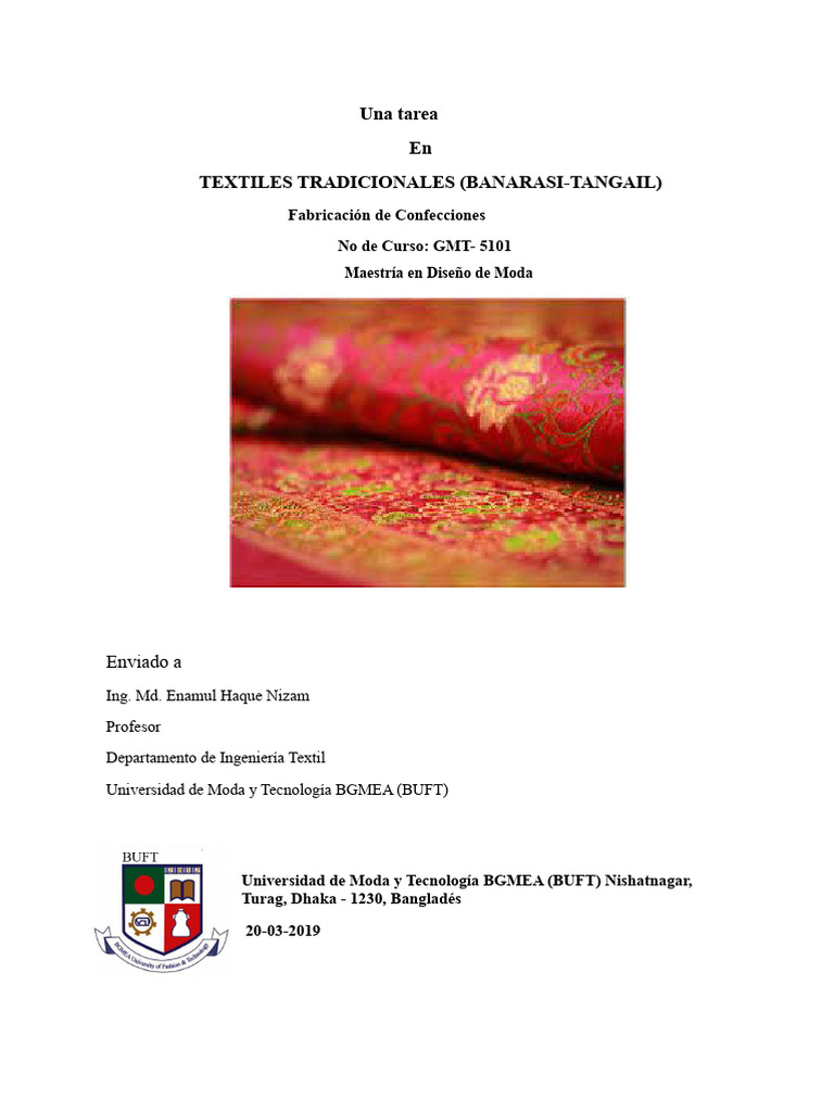 Banarasi Tangail | PDF | Seda | Textiles