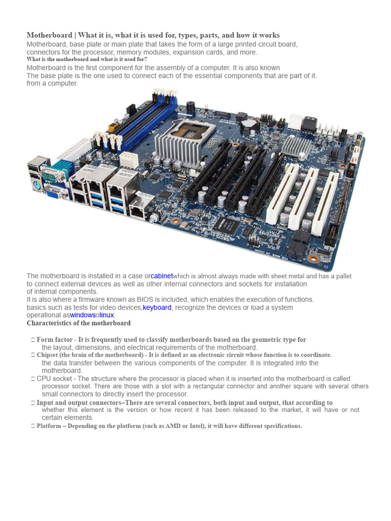 Motherboard | PDF | Computer Data Storage | Office Equipment