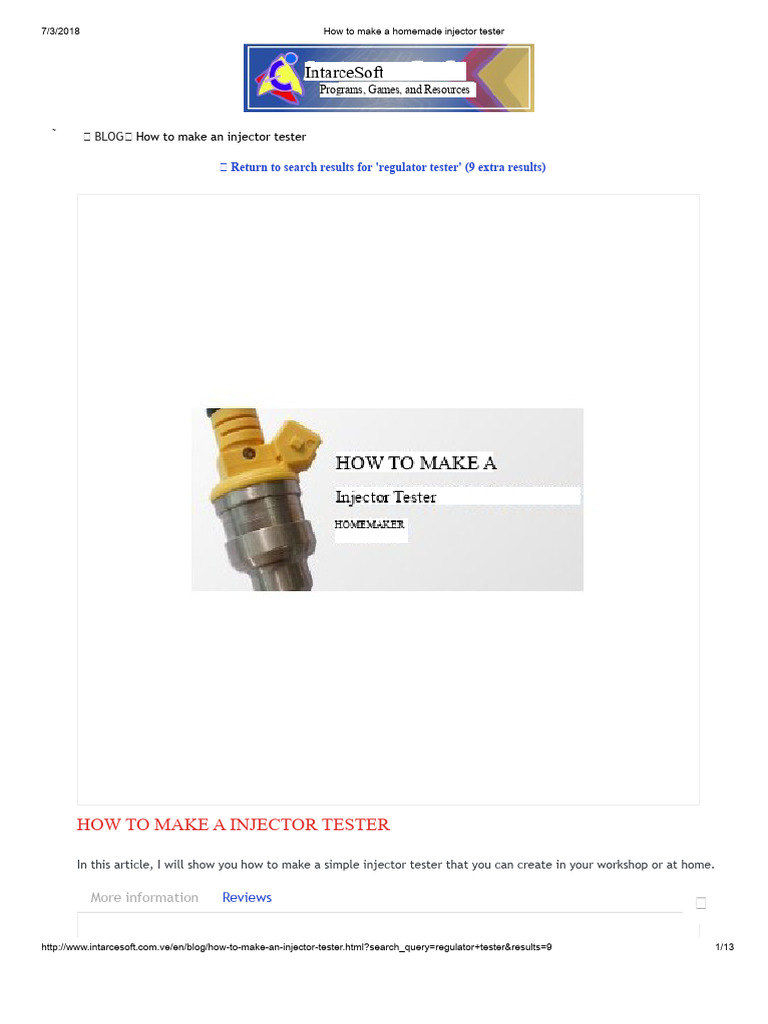 How to make a homemade injector tester | PDF | Rectifier | Diode
