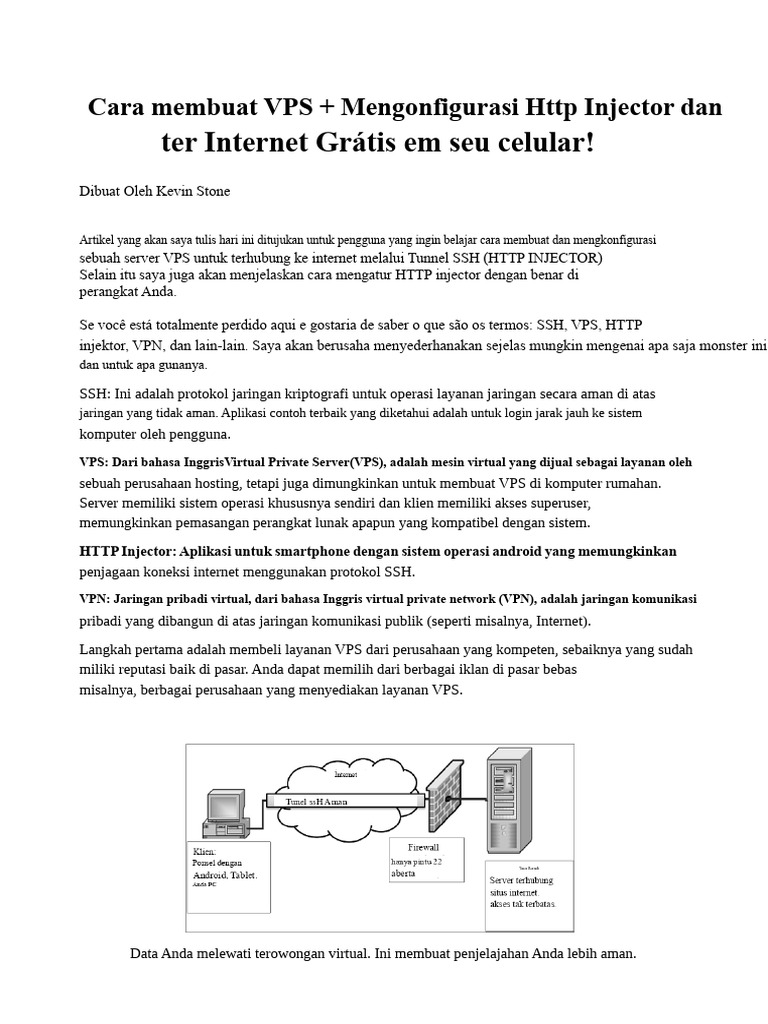 Panduan VPS dan Konfigurasi HTTP Injector | PDF