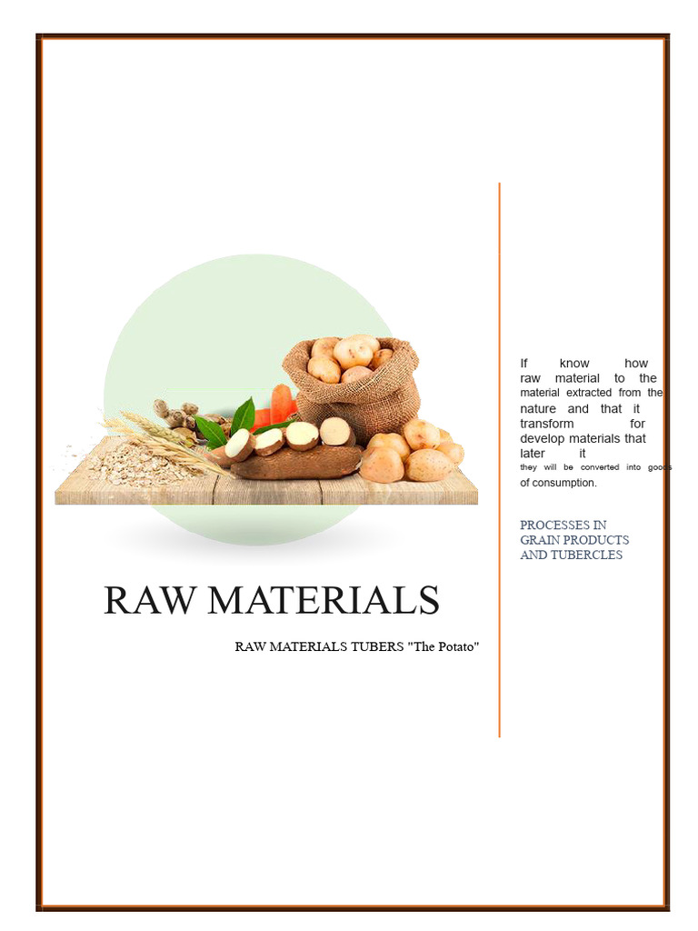 Raw Materials | PDF | Potato | French Fries