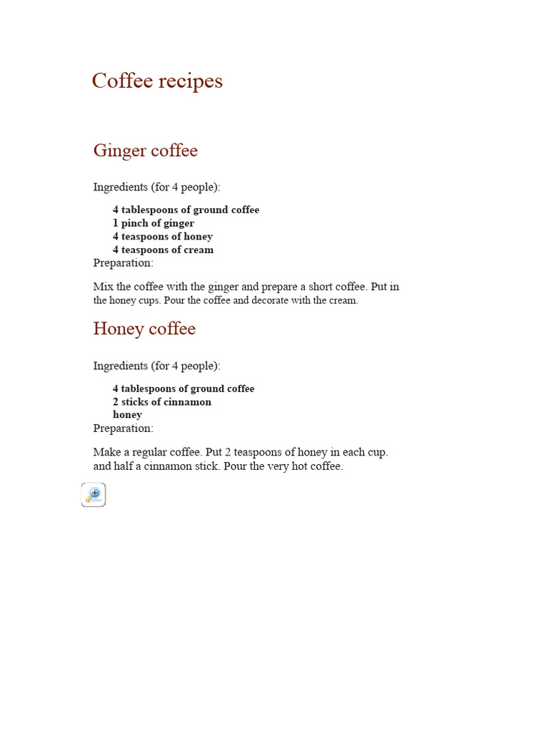 12 Unique Coffee Recipes to Try | PDF | Coffee | Teaspoon