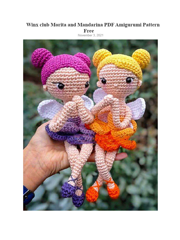 Winx Amigurumi Pattern: Morita & Mandarin | PDF | Yarn | Amigurumi