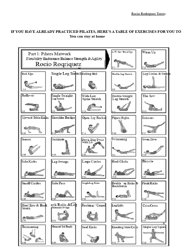 Pilates Matwork Exercises Guide | PDF | Pilates | Foot