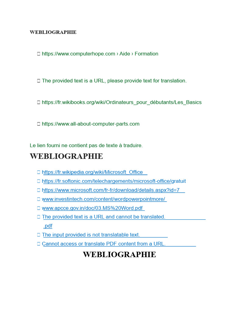 Webliographie | PDF