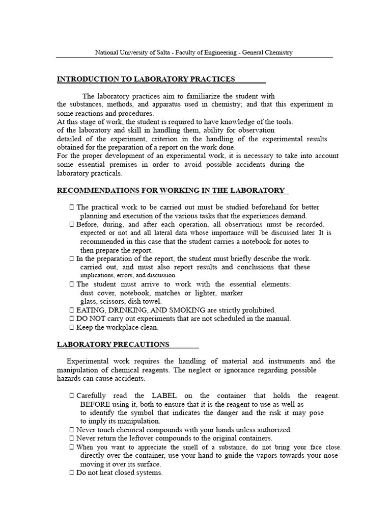 Introduction To Laboratory Practices | PDF | Filtration | Volume