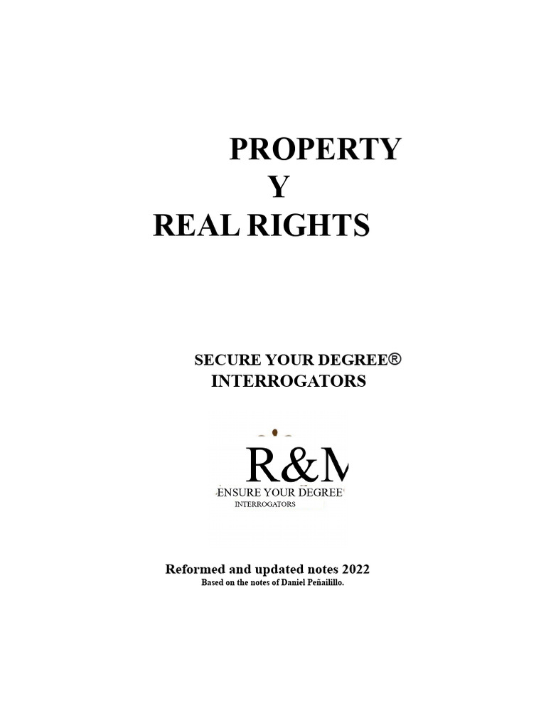 Real Property and Rights Atg | PDF | Territorial Waters | Property