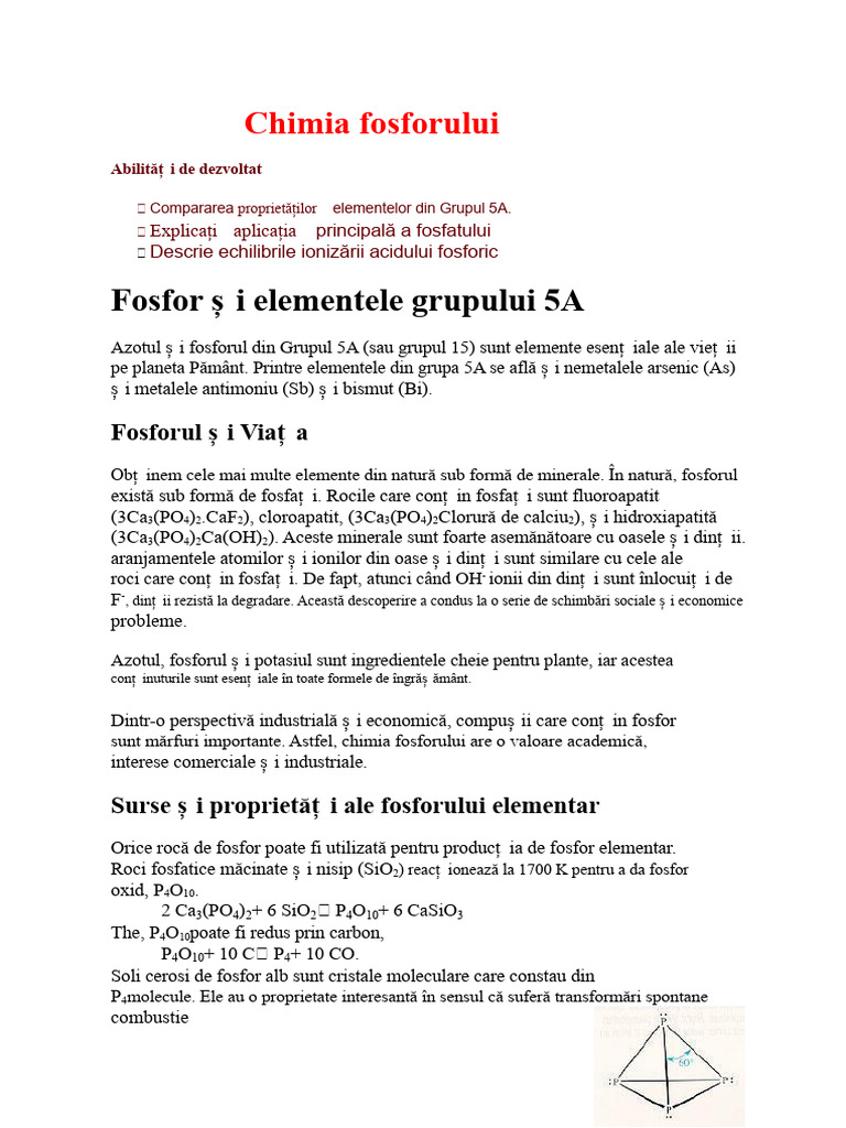 Chimia Fosforului | PDF