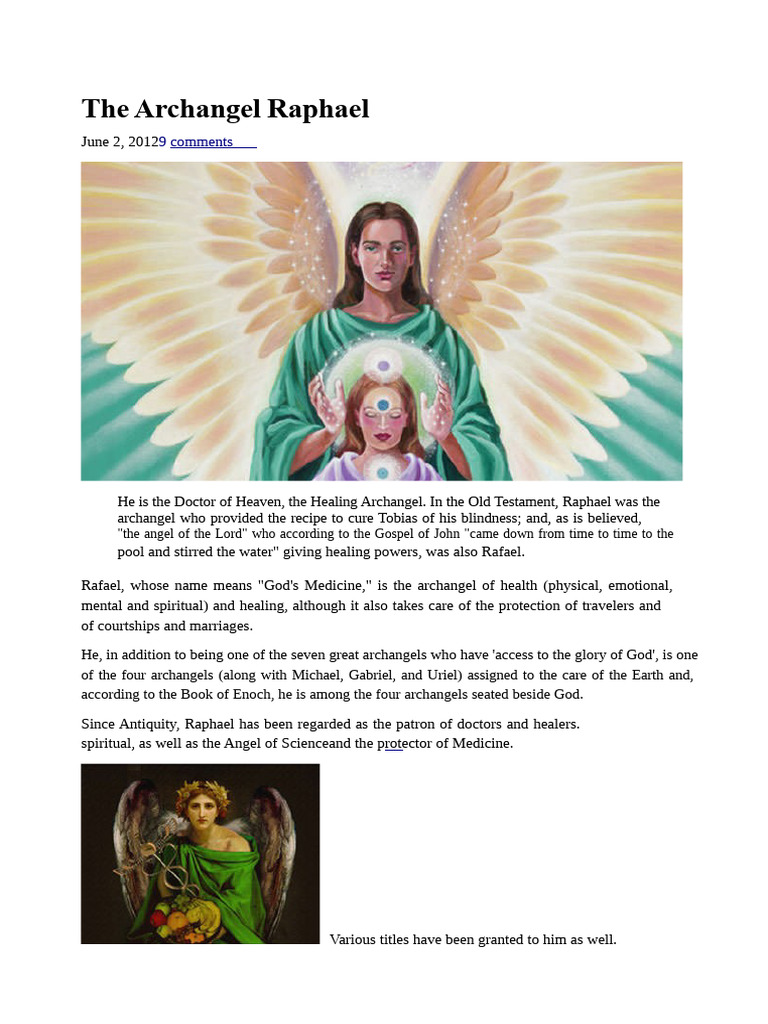 The Archangel Raphael | PDF | Archangel | Angel