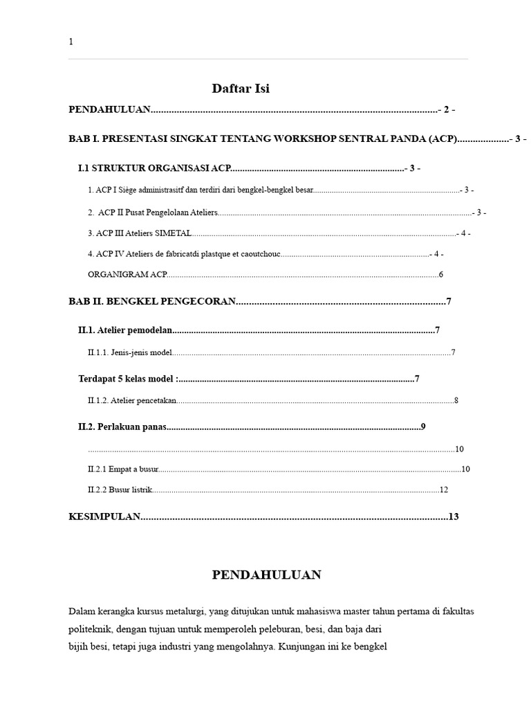 Struktur dan Proses di ACP Pengecoran | PDF