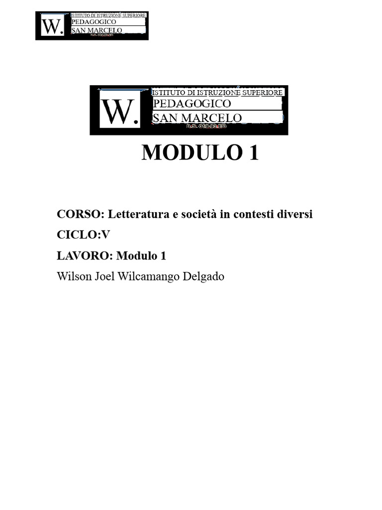 Attività Modulo 1 | PDF
