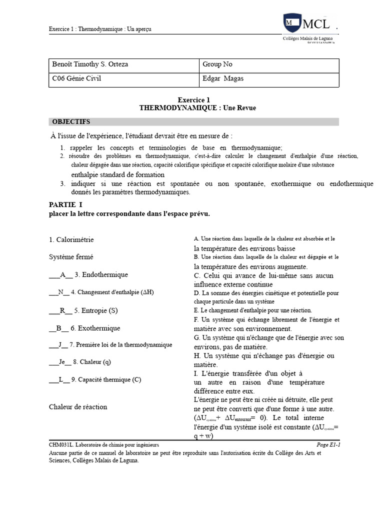 Introduction à la thermodynamique | PDF | Chaleur | Enthalpie