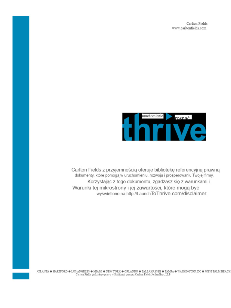 Umowa Zakupu Konwertowalnych Obligacji Thrive-Form | PDF