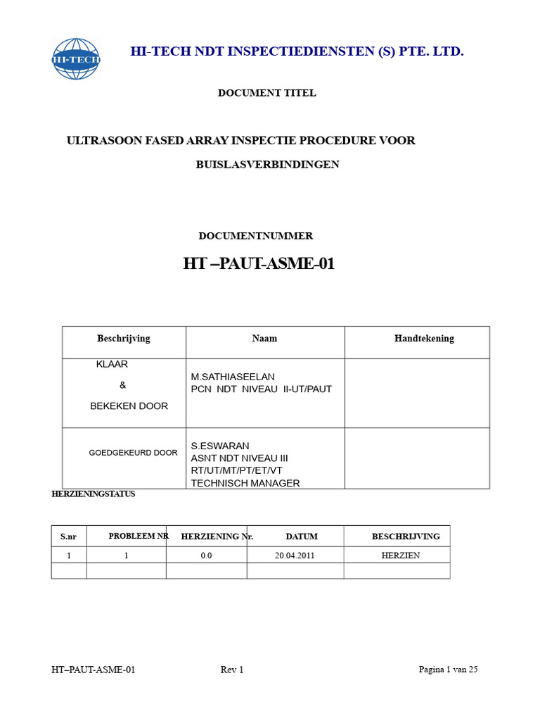 Paut Procedures Asme 31 3 Process Piping | PDF