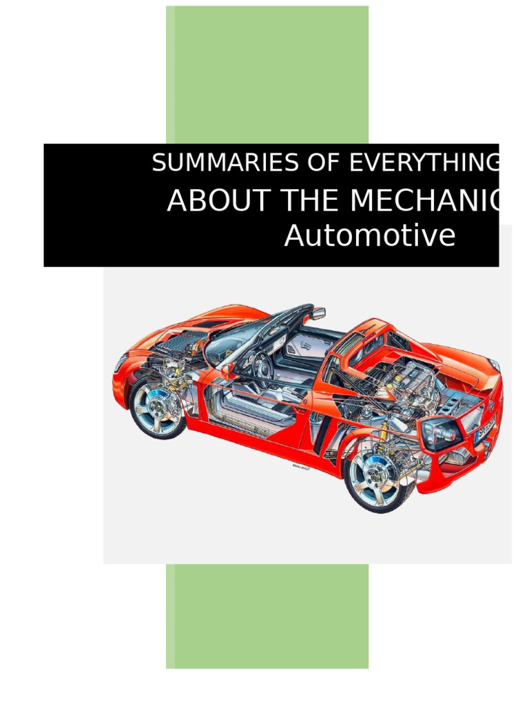 Automotive Mechanics and Maintenance Guide | PDF | Pressure Measurement ...