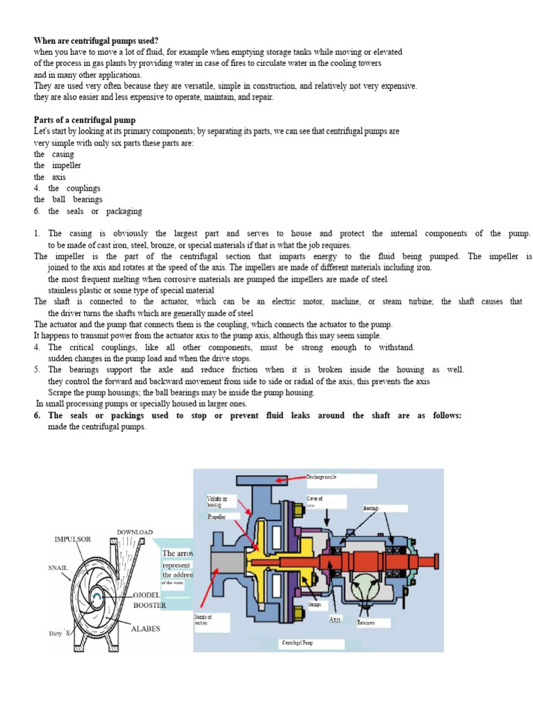 Centrifugal Pumps and Their Uses in Gas and Oil Operations | PDF | Pump ...