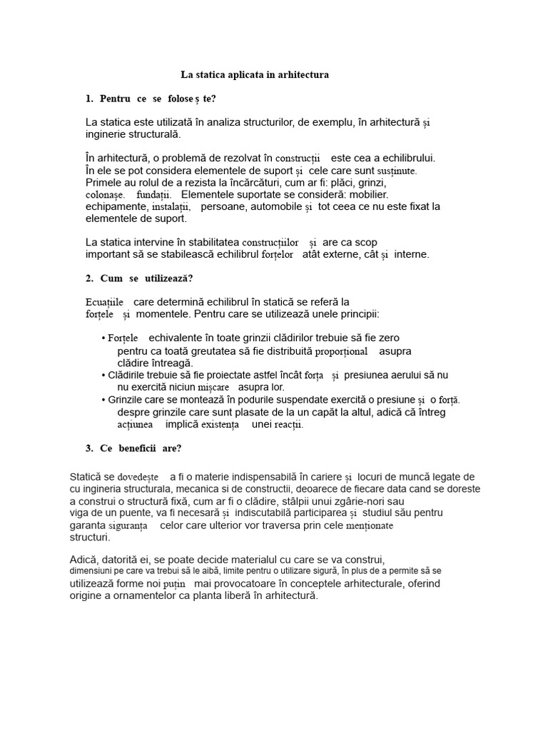 Estatica În Arhitectură | PDF
