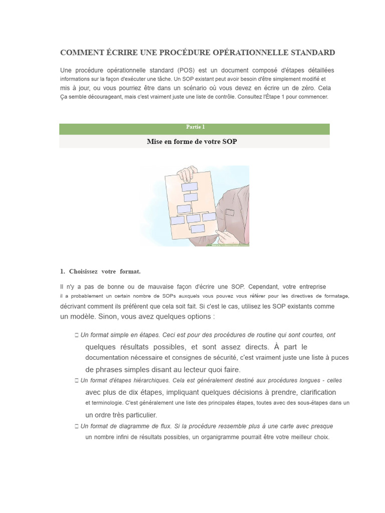Rédiger une procédure opérationnelle standard | PDF