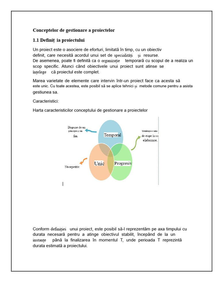 Conceptul de Management Al Proiectelor Unitatea 1 | PDF