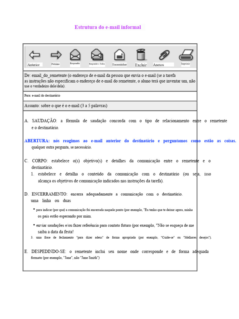 Guia para Escrever E-mails Informais | PDF | Comunicação | Tempo