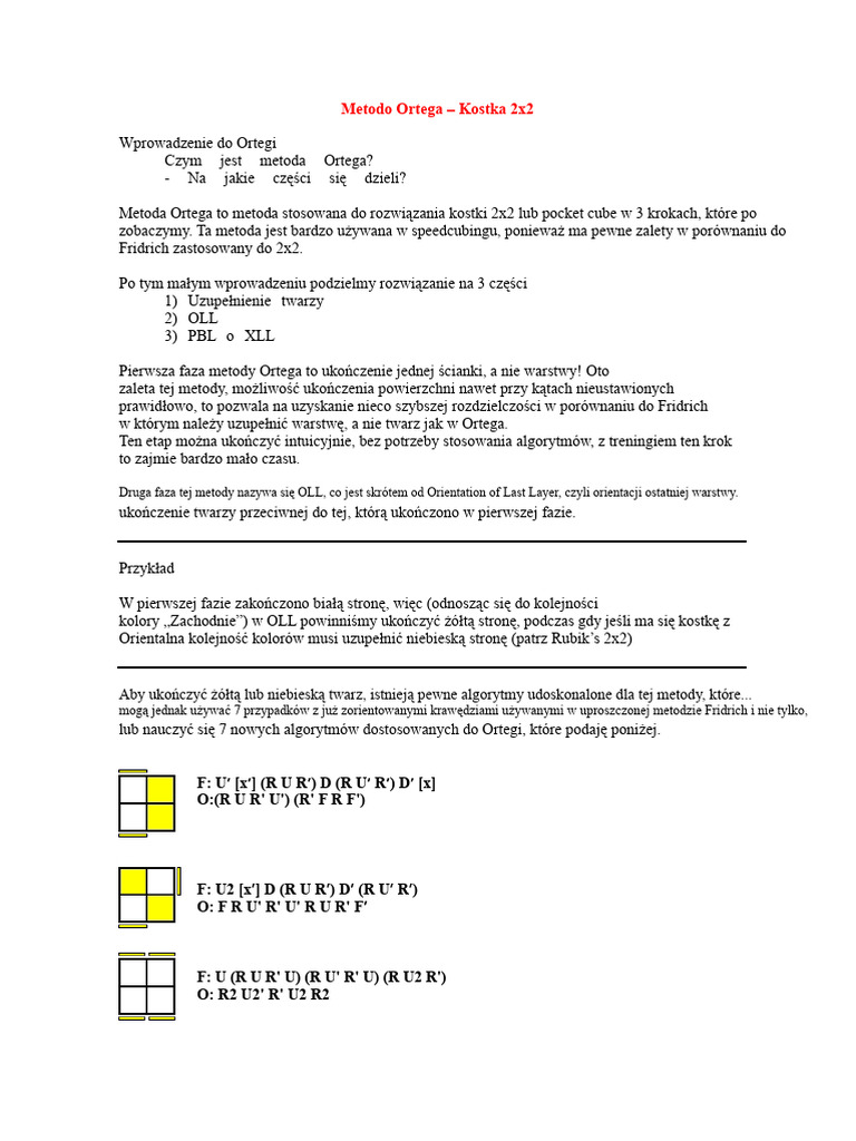 Metoda Ortega 2 X 2 | PDF