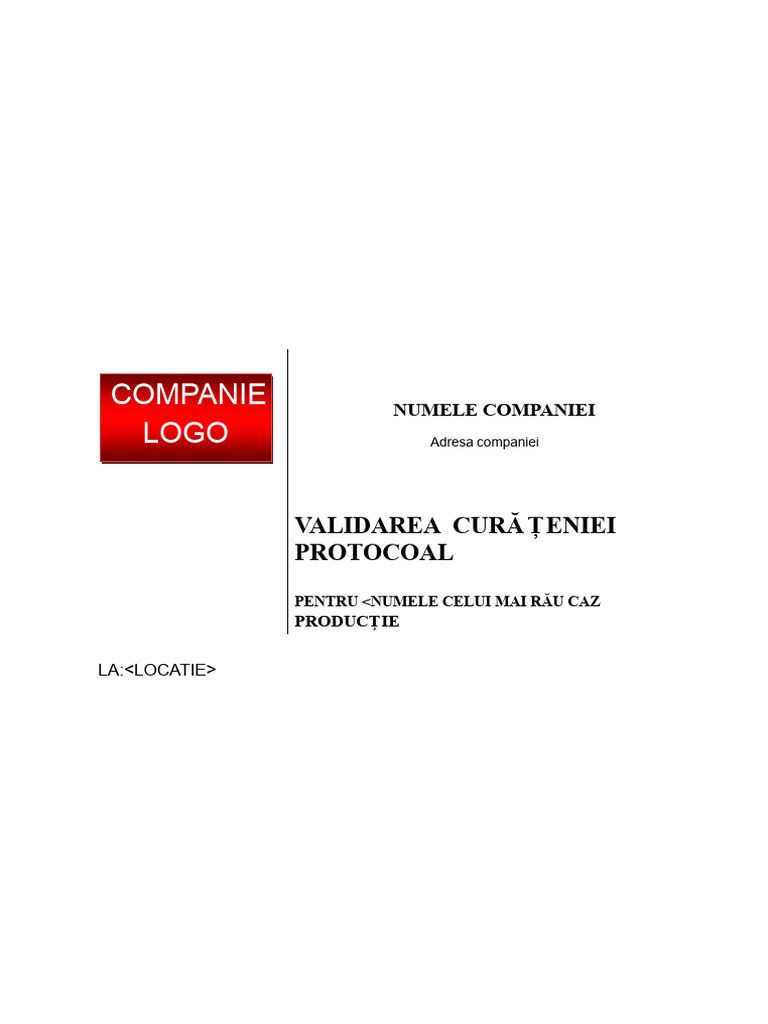 Protocol de Validare A Curățării | PDF