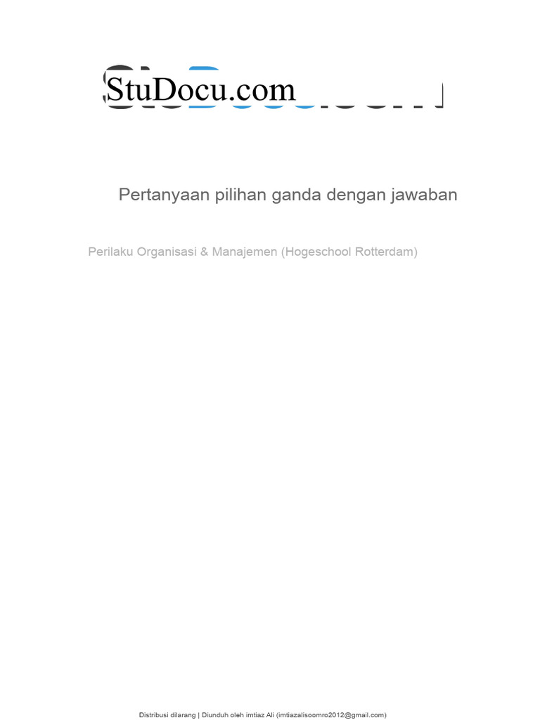 Soal Pilihan Ganda Dengan Jawaban - O PDF | PDF