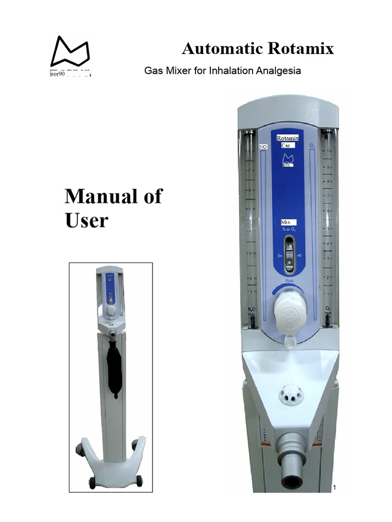 Automatic Rotamix User Manual | PDF | Nitrous Oxide | Exhalation