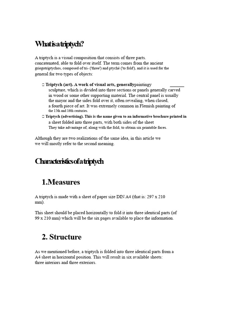 What Is A Triptych | PDF