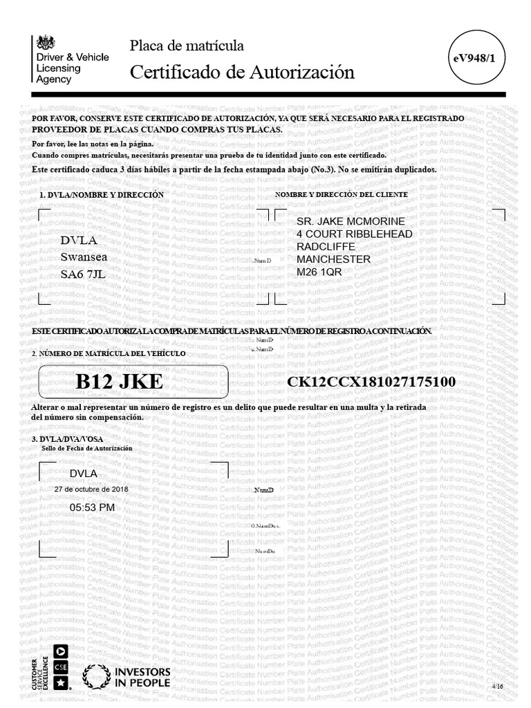 Ev948 PDF | PDF | Placa de matrícula del vehículo | Tarjeta de crédito