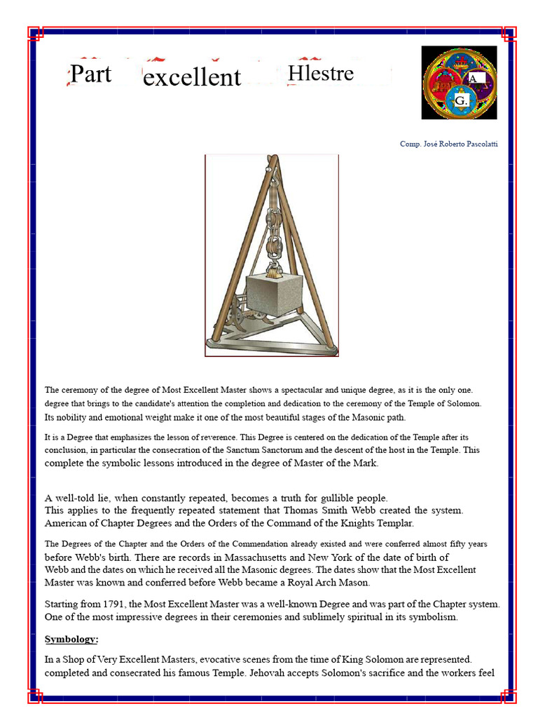 Very Excellent Master | PDF | Temple In Jerusalem | Solomons