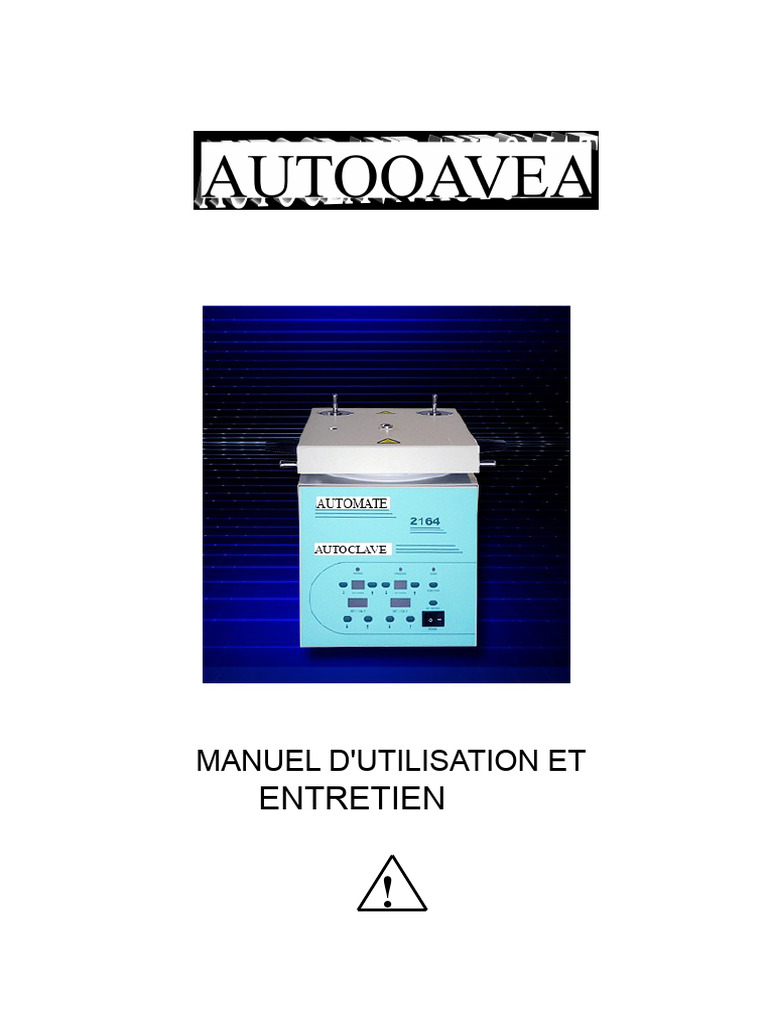 Manuel d'utilisation de l'autoclave 2164 | PDF | Stérilisation ...