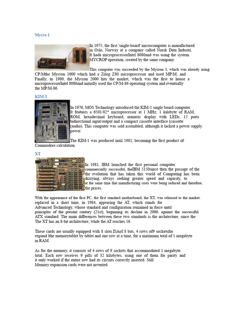 History of Motherboard Evolution | PDF | Computer Architecture | Computing