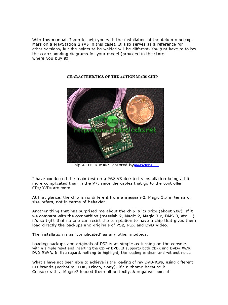 Action Mars Installation Manual | PDF | Dvd | Integrated Circuit