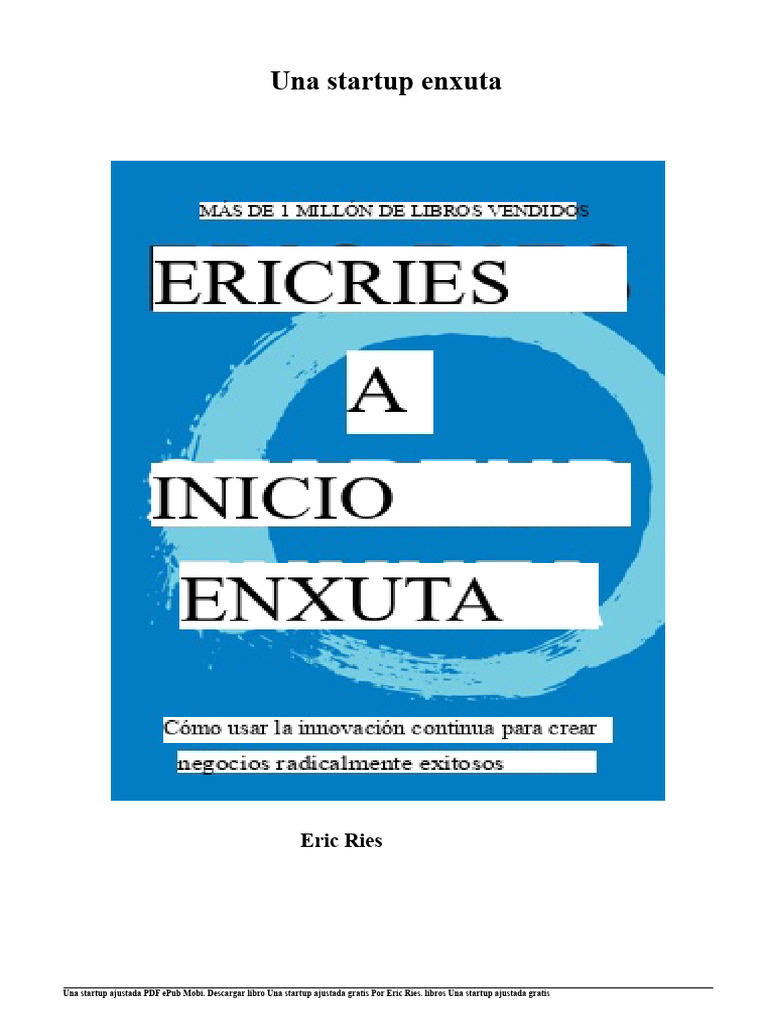 Descargar Libro La Startup Lean Gratis Por Eric Ries | PDF | Empresa de ...