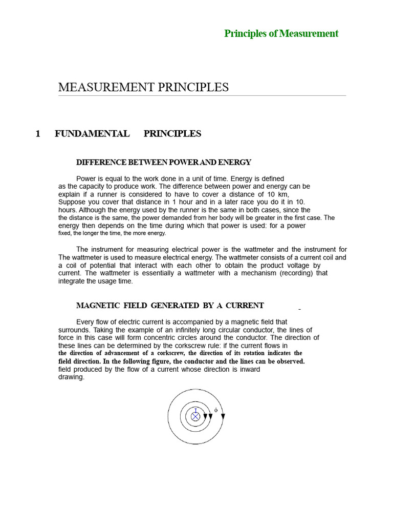 Principles of Energy Measurement | PDF | Electromagnetic Induction ...