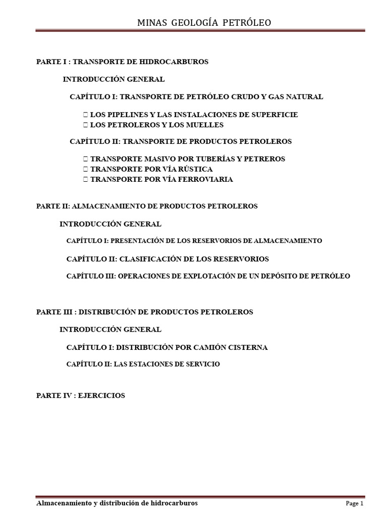 STDH El Curso | PDF | Petróleo | Líquidos