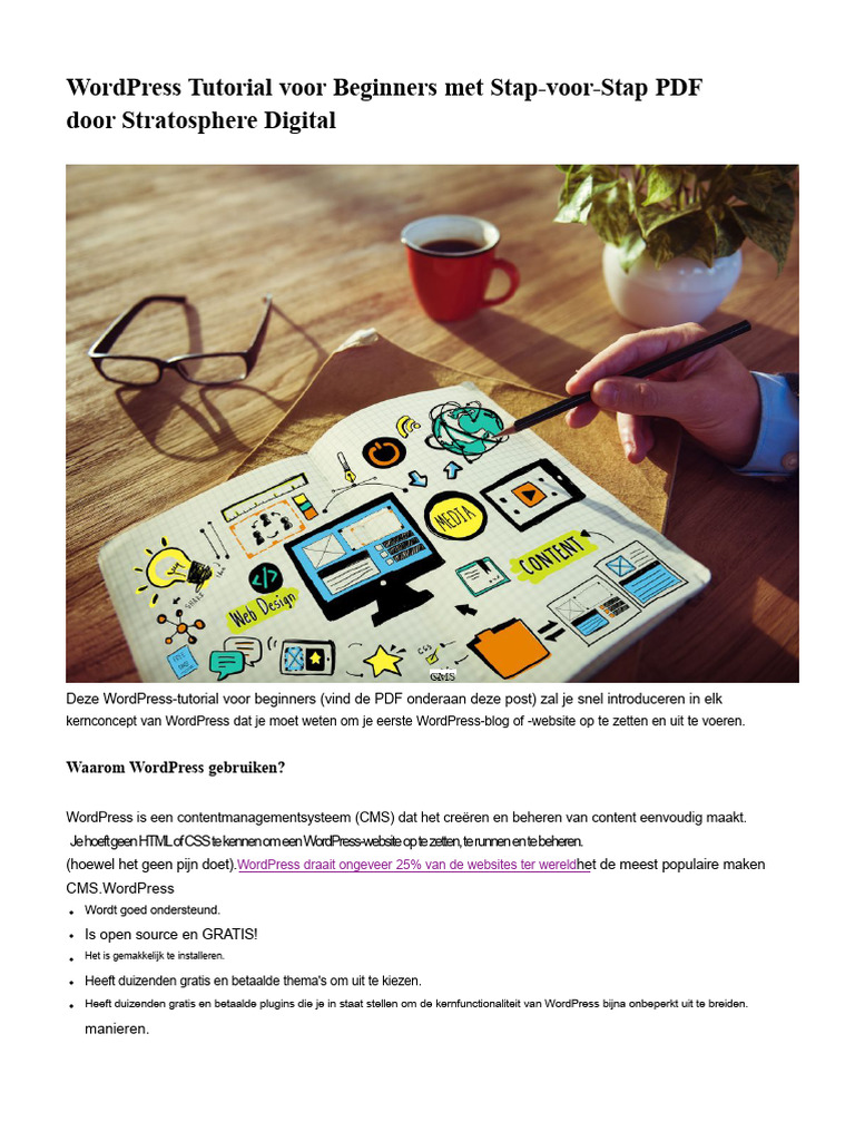 WordPress-tutorial Voor Beginners Met Stap-Voor-Stap PDF Stratosphere ...