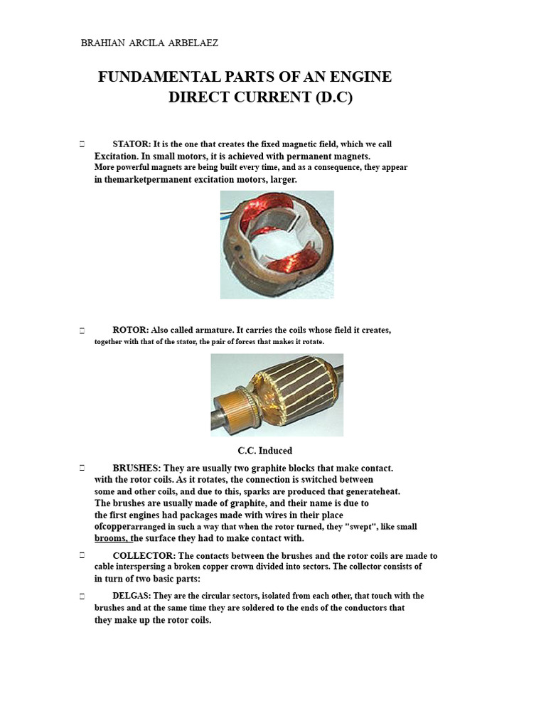 Key Components of DC Motors Explained | PDF | Electric Motor | Electricity
