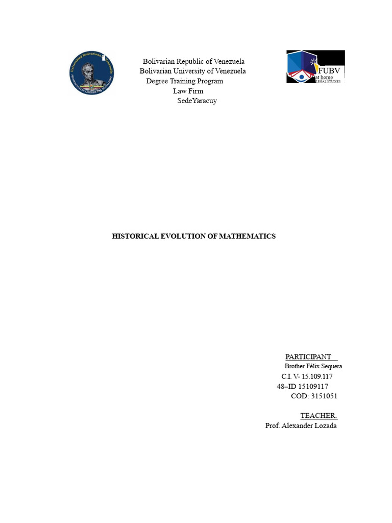 Historical Evolution of Mathematics | PDF | Mathematics | Algebra
