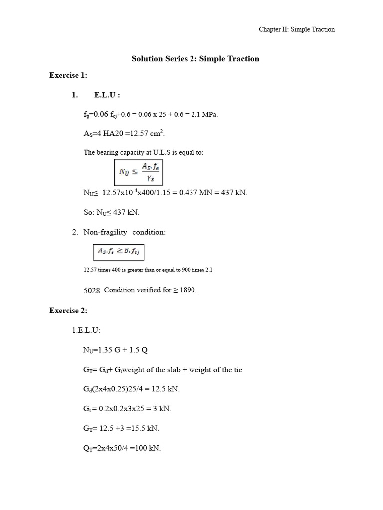 Simple Traction Calculations and Conditions | PDF | Building ...