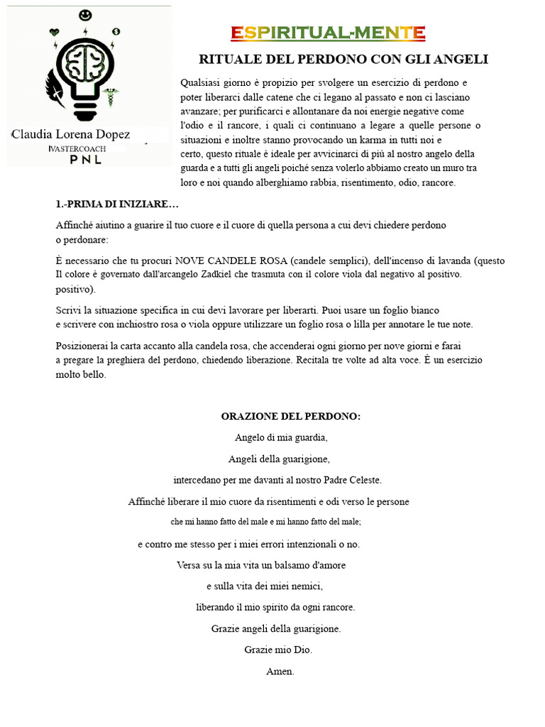 Rituale Del Perdono | PDF