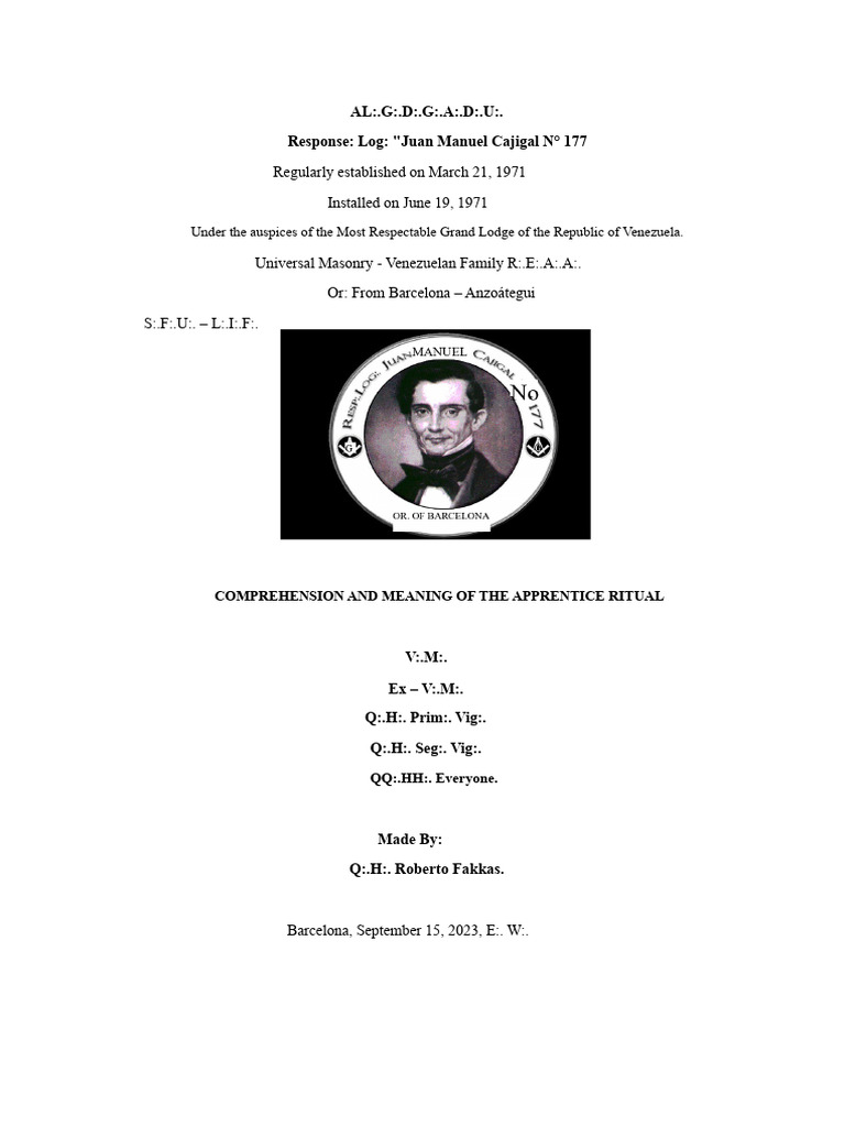 Understanding the Apprentice Ritual in Freemasonry | PDF | Freemasonry ...