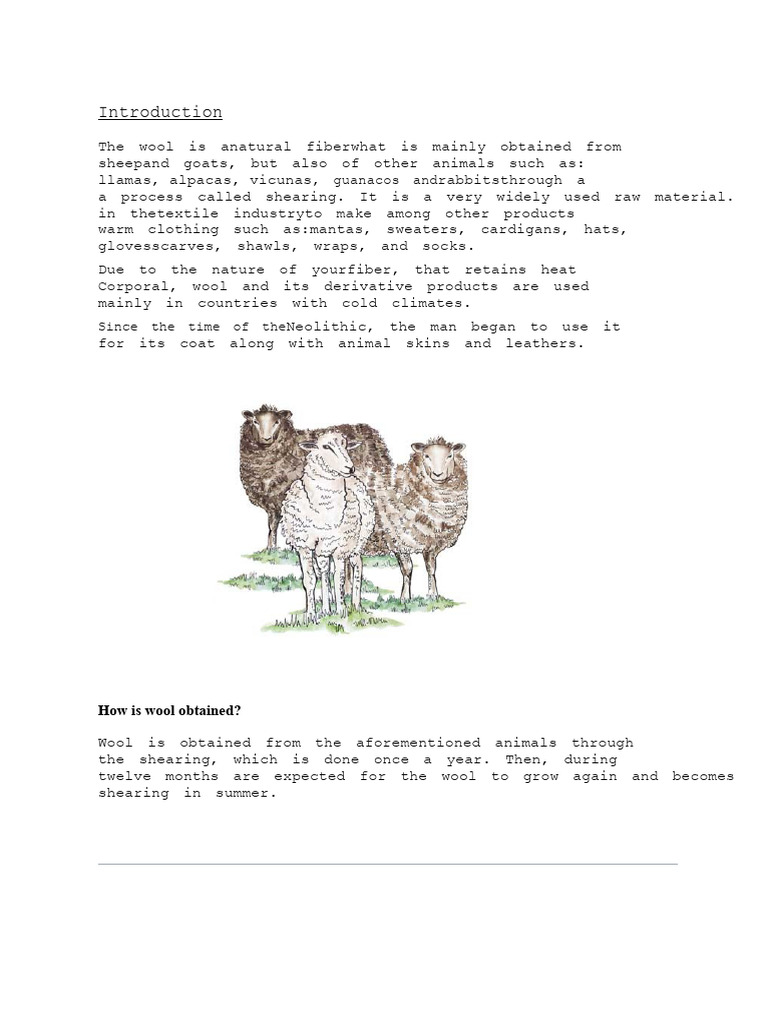 Introduction To Wool Technology | PDF | Wool | Textiles