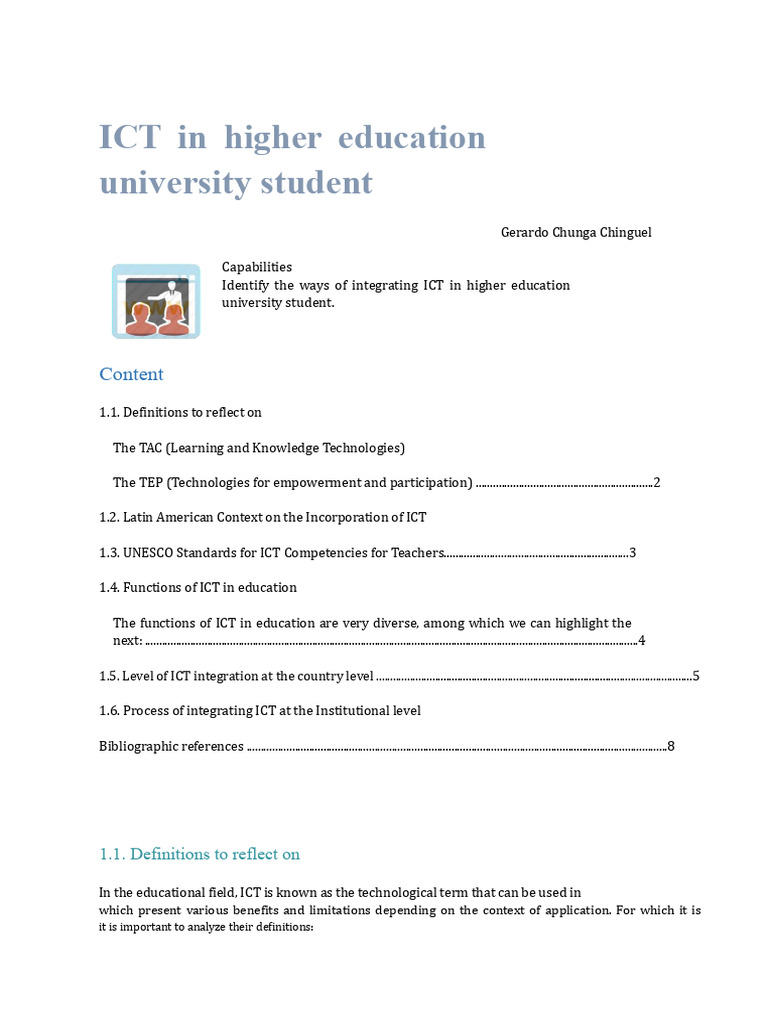 Integrating ICT in Higher Education | PDF | Information And ...