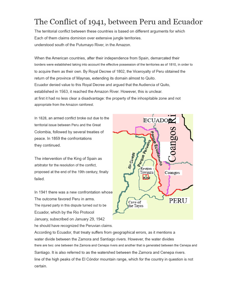 Peru Ecuador War | PDF | Ecuador | Peru