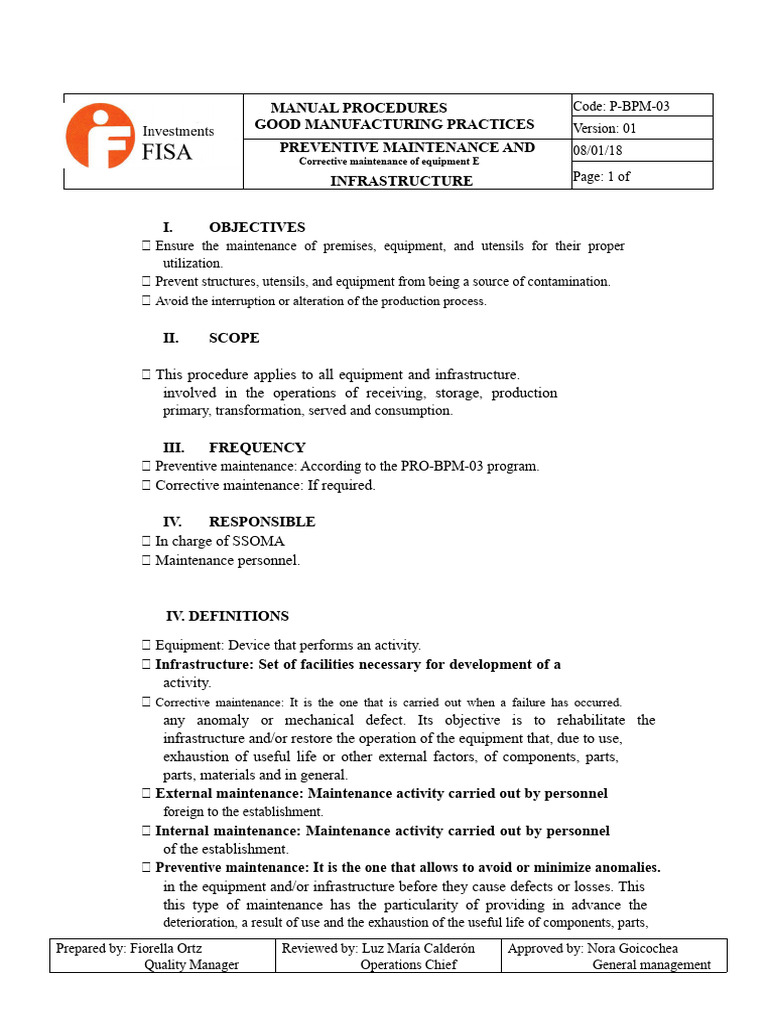 Preventive and Corrective Maintenance Guide | PDF