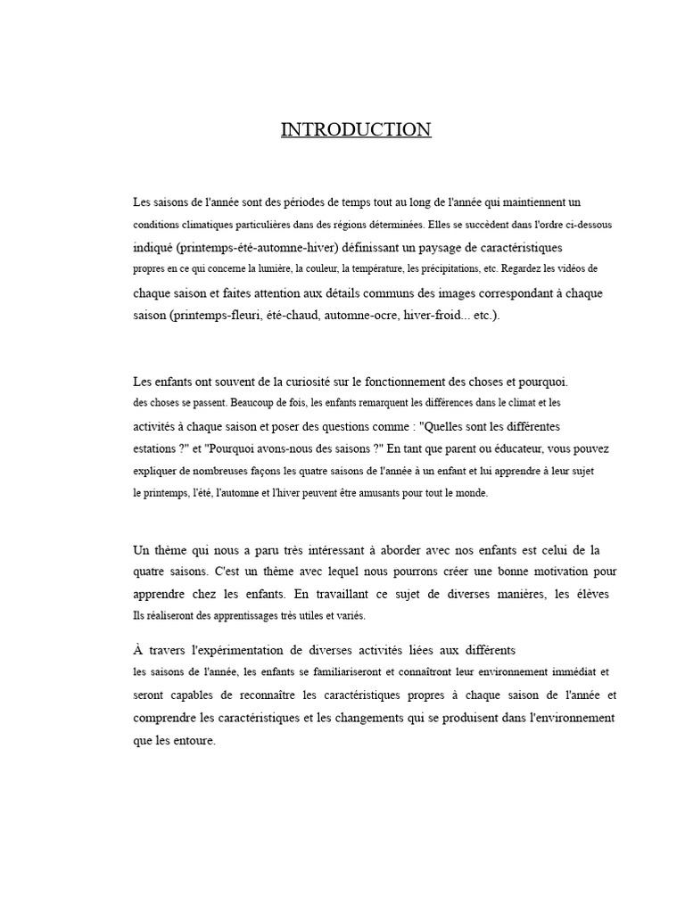 Comprendre les Quatre Saisons de l'Année | PDF | Terre | Soleil