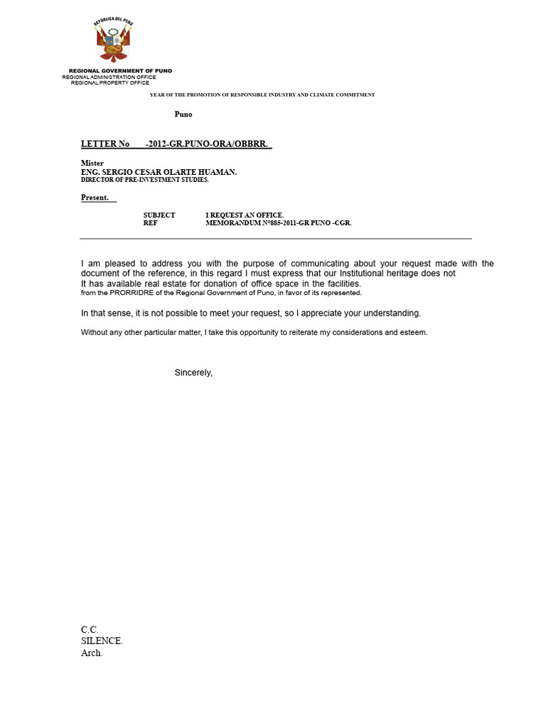 Model Letter | PDF